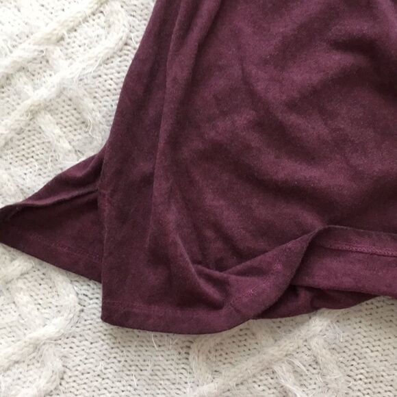 Ultra Flirt | Long Sleeve Cut Out Maroon Top | M - Picture 5 of 6